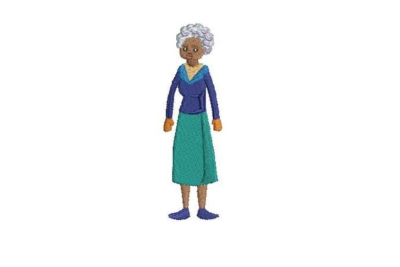 Reviewing the Black Elderly Woman Embroidery Design